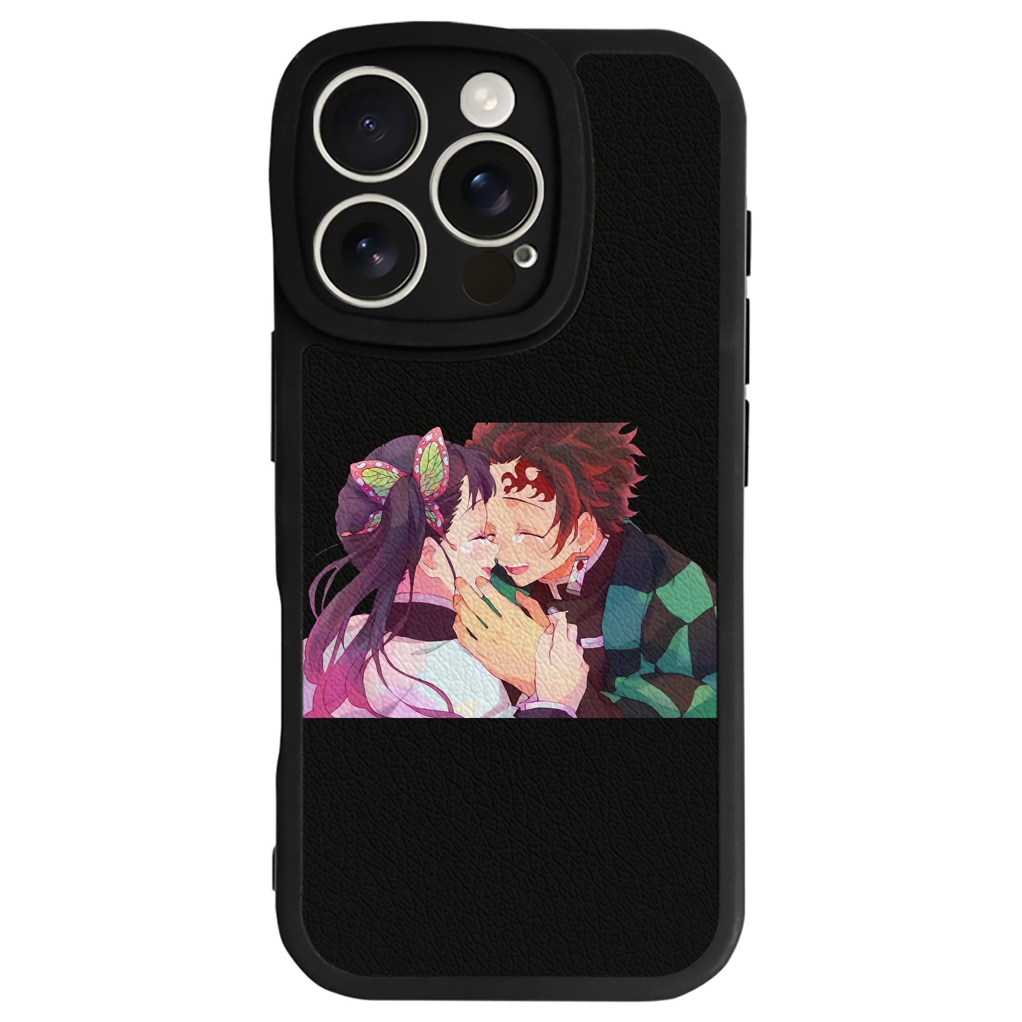 （画像用） 鬼滅の刃 竈門 炭治郎／かまど たんじろう Kamado Tanjirou 【iPhone 16シリーズ対応】シリコンスマホケース（レザー調） 材質：シリコン
